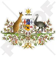 Australia Australian Coat of Arms, National Emblem Badge Crest 4.4" (112mm) Vinyl Bumper-Helmet Sticker, Decal