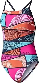 [adidas] BP5288 Girl's INF+P Parley Performance All-Over Print Swimsuit, Size