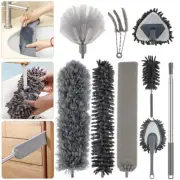 9 Pcs Microfiber Feather Duster Bendable Duster with Extendable xikLR