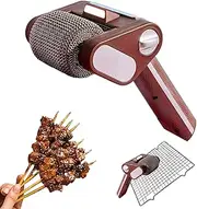 Cordless Electric Grill Brush, Rechargeable 304 Stainless Steel Power Roller Blasts Rotating Cleaning Brush - Without bristles and with a LED Light for Outdoor BBQ Bathroom and Kitchen
