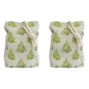 2x Pine Tree 19cm Rectangle Doorstop Home/Office Room Weighted Door Stopper