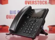Poly 89B68AA VVX 350 6-Line Desktop Duplex Conference VoIP Phone - Factory New