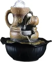 Tabletop Water Fountain Creative Feng Shui Flowing Water Fountain Landscape Lucky Small Desktop Decoration Home Living Room Decoration Office Decoration Office Relaxation Meditation Fountain