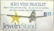 JEWELRY STAND MAUI - MAUI WISH BRACELET - WILD CAT - MAKE A WISH ON THE STRING
