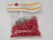 Bulk VTG Zims 8mm Red Half Round Plastic Safety Eyes Noses Amigurumi Craft Doll