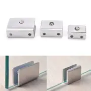 4pcs 6-12mm Stainless Steel Square Clamp Holder Clip For Glass Shelf Handrail===