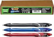 BIC Gel-ocity Retractable Quick Dry Gel Pen, Medium Point (0.7mm), Assorted Colors, Comfortable Full Grip, 48-Count