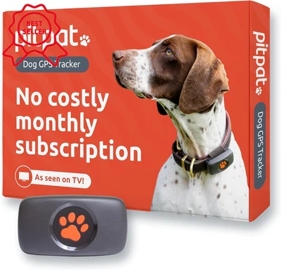 Dog GPS Tracker, No Subscription, Satellite Tracking, Fits All Collars, Black