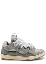 Lanvin Curb Panelled Mesh Sneakers - Grey - 41 (IT41 / UK8), Lanvin Trainers, Leather - 41 (IT41 / UK8) 41 (IT41 / UK8)