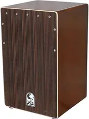 Toca TCAJWH-DW Workhorse Cajon l Dark Walnut Finish l Sturdy MDF Body l Bass Reflex Design l Snares Included