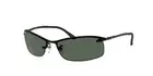 Ray-Ban Men's Active RB3183-006/71-63 Black Semi-Rimless Sunglasses