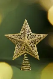 Anthropologie Gold Star Tree Topper