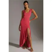 Anthropologie x Maeve Open-Back Breezy Knit High Slit Maxi Dress Size XL, NWT