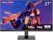 27 Inch Gaming Monitor with 2K QHD Frameless Flat Display with AMD FreeSync Height Adjustable Stand 165Hz 1Ms MPRT