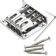 Kisangel 1 Set String Electric Guitar Bridge Saddle Replacement Guitar Bridge Tailpiece Simple Design for Improved Sound Quality Replacement for Old Parts