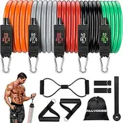 Resistance Bands, Resistance Band Set, Workout Bands, Exercise Bands for Men and Women, Exercise Bands with Door Anchor, Handles, Legs Ankle Straps for Muscle Training, Physical Therapy, Shape Body
