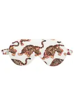 Desmond & Dempsey Rayas Printed Cotton eye Mask - Cream - One Size One Size