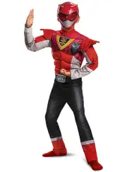 Power Up Mode Red Power Ranger Boys Costume