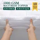 Hotel 1000GSM Pillowtop Mattress Topper Queen King Single Underlay Matress Pad