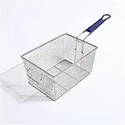 qwmvhfg， Stainless Steel Fry Basket Fried Food Filter Mesh French Fries Basket Commercial Electric Fryer Accessories for Hotel Restau