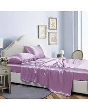 Bibb Home Silky Satin 4pc Sheet Set