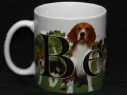 AMERICAWARE BEAGLE My Pet 18 oz. Stoneware Embossed Mug