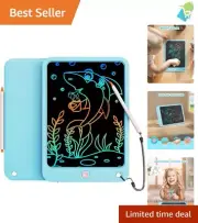 10-Inch LCD Writing Tablet - Colorful Doodle Board for Ages 3-12, Lake Blue