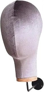 Zialofi Wall Mounted Wig Stand, Mannequin Head, Doll Head, Hat Display Stand for Salon Home, Gray