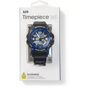 Timepiece 365 Men's Analogue Digital Watch - Black