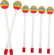 EPIGEIST 6Pcs Lollipop Drumsticks for Hand Percussion Musical Easy Grip Non Slip Suitable for Xylophones Tongue Drums More for Students