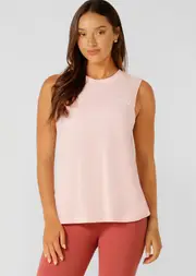 [Lorna Jane] Lotus Muscle Tank Top in Orange, Size - Medium M Sunkissed Peach