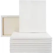 10 Pack Canvas Panels 16" x 12" Rectangle 40 X 30CM 100% Cotton White Blank S...