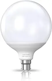 Bonlux 20W G120 B22 LED Globe Light Bulb Bayonet Base Milky Lampshade 1500 Lumen Equivalent 200W Incandescent Bulb for Indoor/Outdoor Home Decoration Lighting(Cool White 6000K, Non-Dimmable)