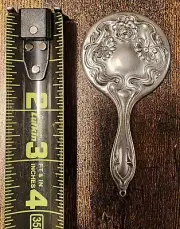 Art Nouveau Vintage Small 1928 Jewelry Co. Hand Mirror #75103