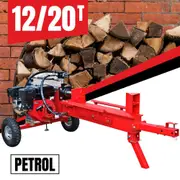 BBT 12/20 Ton Horizontal Wood Log Splitter - 6.5hp Petrol Engine - 2-Year Warranty