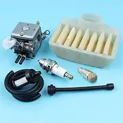 Carburetor Air Fuel Oil Filter Line Spark Plug Kit for Husqvarna 362 365 371 372 Chainsaw Replacement Parts