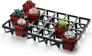 Cozioz 5-Pack Square Nursery Pot Trays with 24 Cells Each, Plastic Planting Tray for Small Pots, Total 120 Cells, Ideal for Moving and Carrying Flower Pots