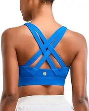 [RUNNING GIRL] Sports Bra for Women High Support,Molded Cup Strappy Running High Impact Sports Bras for Women