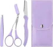 Eyebrow Shaping Care Kit, Eyebrow Trimmer Kit - Beard Shaving Kit for Curved Eyebrows, Eyebrow Trimmer Grooming Kit with Storage Bag for Women and