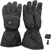 [zolyet] 1 Pa W Hand Warmer Touching Screen Cycling Motorcycle Bicycle Gloves Electric Thermal Gloves ColdDay Camping Hiking Skiing Snowboarding Heated Gloves Black