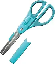 Kokuyo scissors 2Way Hakoake glueless blade blue Hasa -P410B