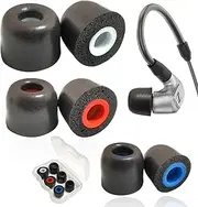 Luckvan Memory Foam Ear Tips for Sennheiser IE900 Earbuds Replacement Tips Noise Reduction for Sennheiser Earbuds IE600 IE300, 3 Pairs LMS