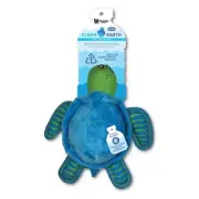 Spunky Pup Clean Earth Plush Turtle Dog Toy, Large