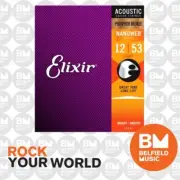 Elixir 16052 Acoustic Guitar Strings Nanoweb Light 12-53 PhosphorBronze APB-NW-L