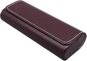 [Aefemuhi] Hard Shell Eyeglasses Case,1 Pcs Portable Sunglass Case Lightweight PU Leather Eyeglass Case