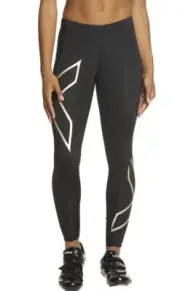 2XU Women’s Black Silver Core Compression Full Length Tights XL New