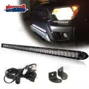 30" 150W Slim LED Light Bar Lower Bumper Grille +Wiring For Toyota Tundra Tacoma