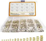 FullFun M2 M3 M4 M5 M6 (300pcs) Brass Threaded Inserts, Heat Set Insert, Metric Female Knurled Embedment Nuts for Plastic and 3D Printing Injection Molding Assortment Kit