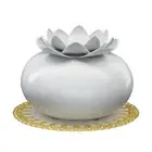 Devanti 3-in-1 Ultrasonic Aroma Diffuser & Humidifier - Ceramic Lotus Design
