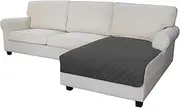 Easy-Going Sofa Slipcover L Shape Sectional Couch Cover 42 x 68 inches Rectangular Chaise Lounge Cover Reversible Sofa Cover Furniture Protector for Pets Kids Children Dog Cat (Dark Gray/Dark Gray)